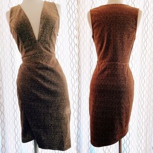 Shimmery gold mini dress